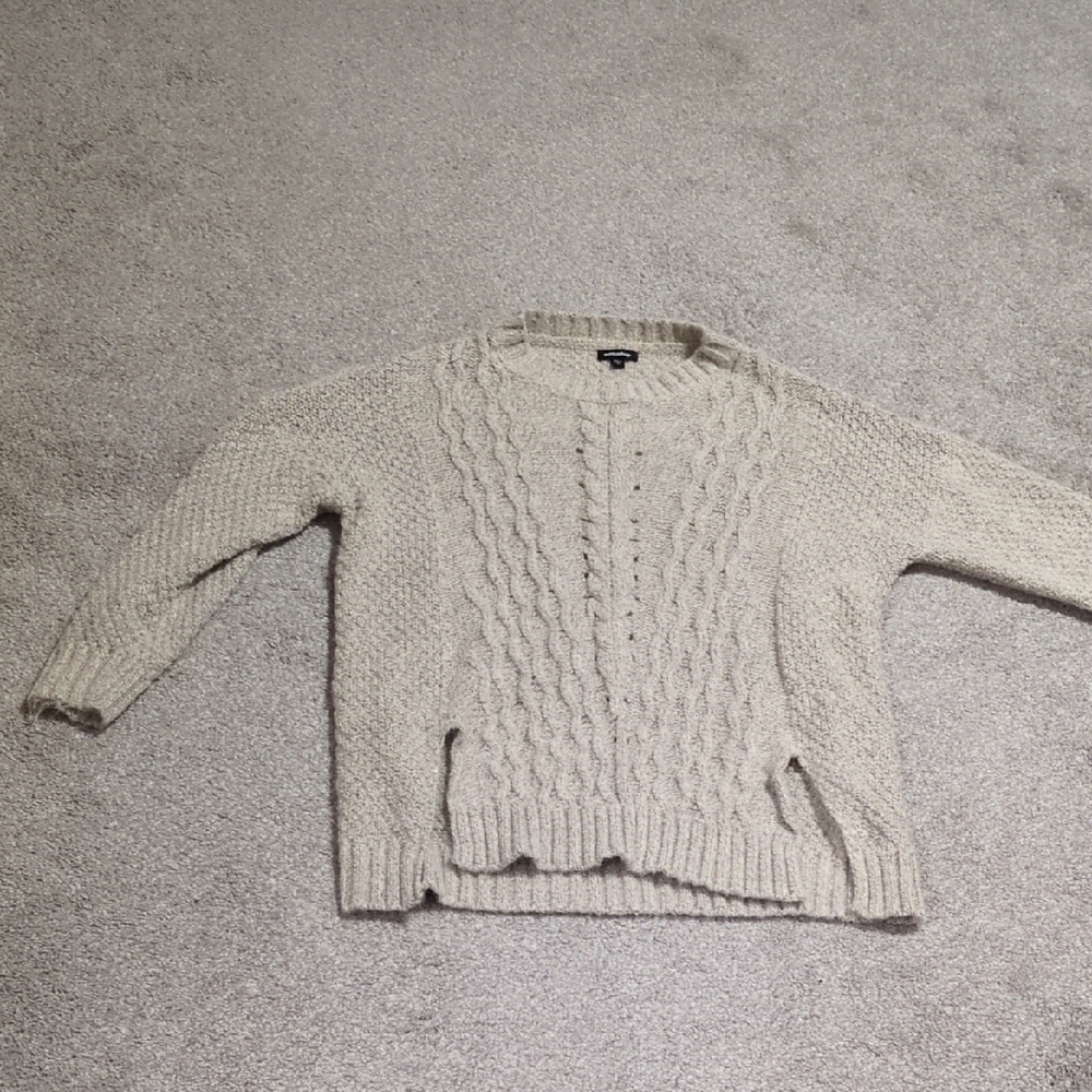 Mittoshop Cream Cable Knit Sweater